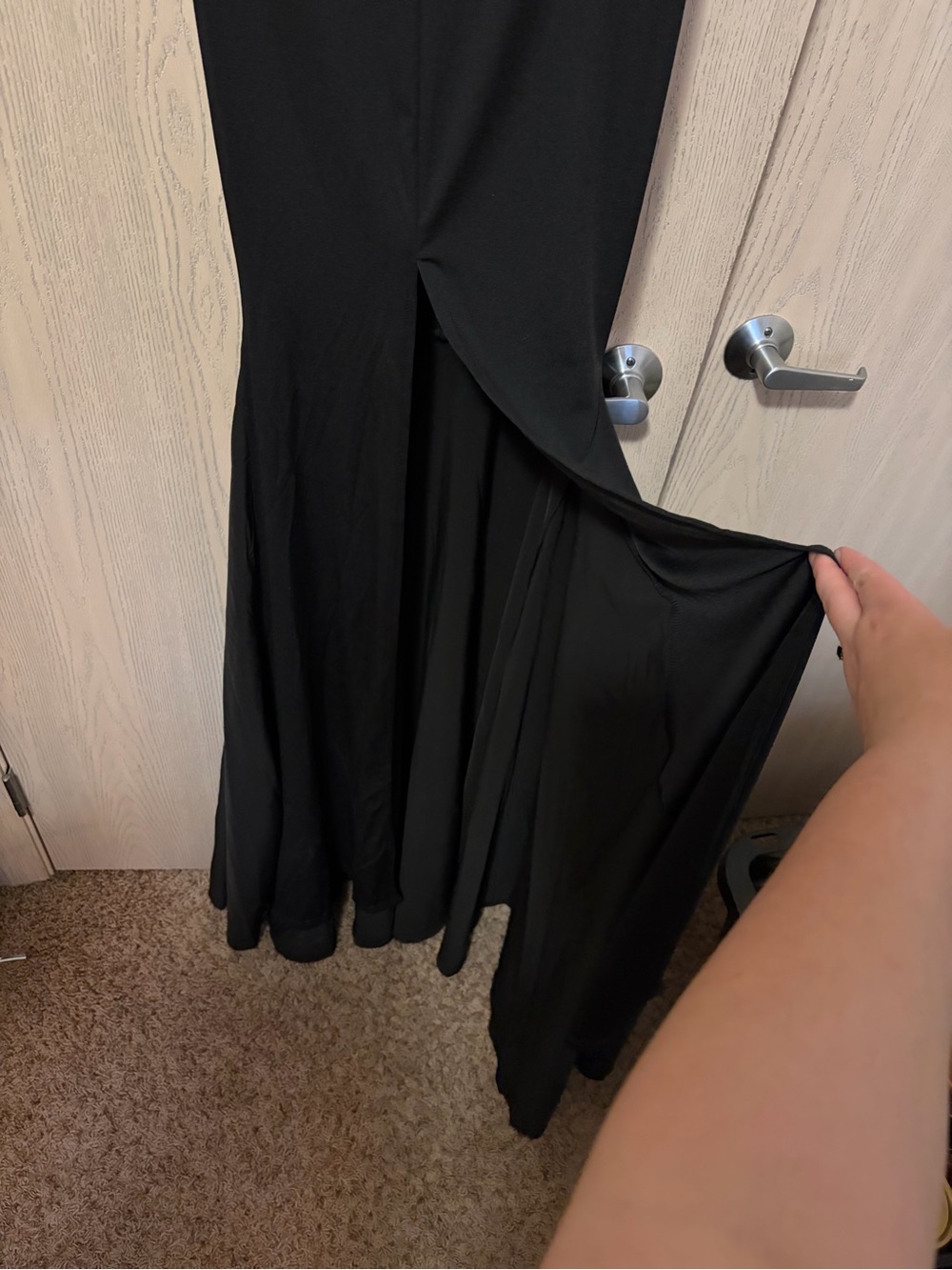 Miss Ord Black Strapless Mermaid Sleek Evening Gown - Picture 4 of 6